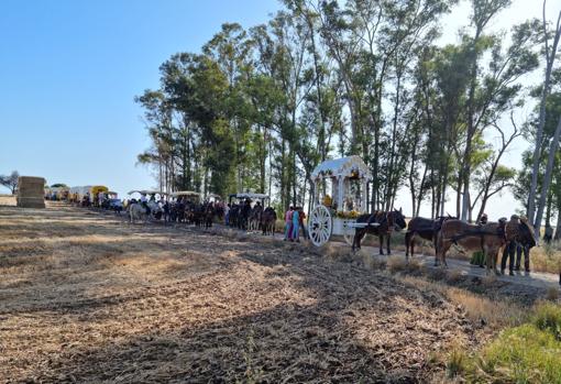 La hermandad del Rocío de Córdoba, durante su jornada del sábado