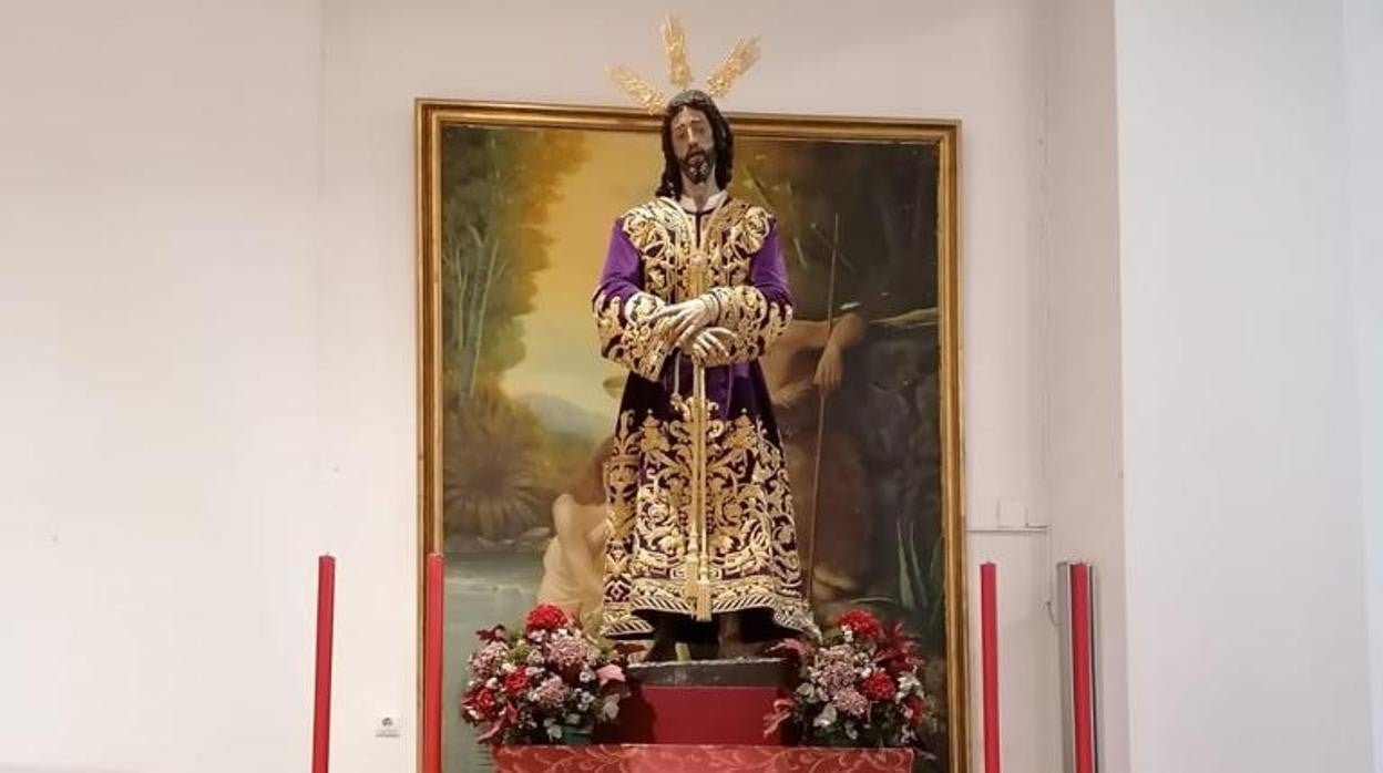 Jesús de la Redención, en su nuevo altar provisional