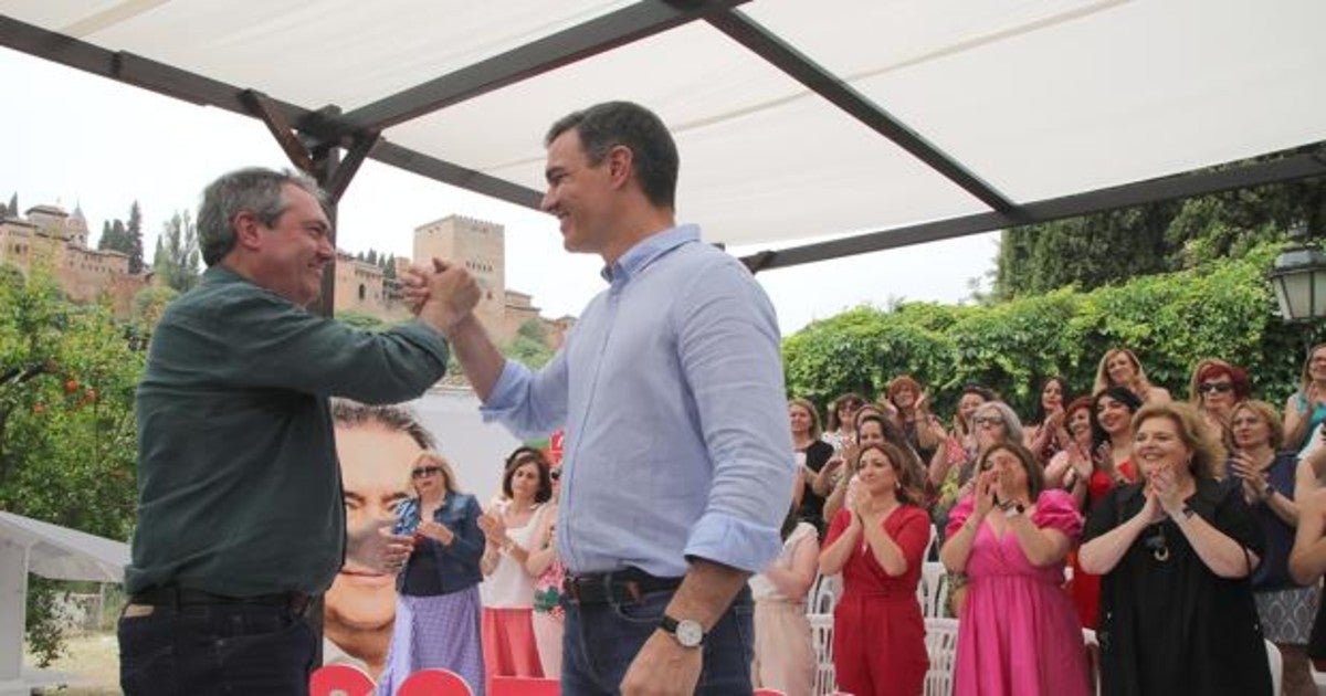 Espadas y Sánchez durante un acto electoral en Granada