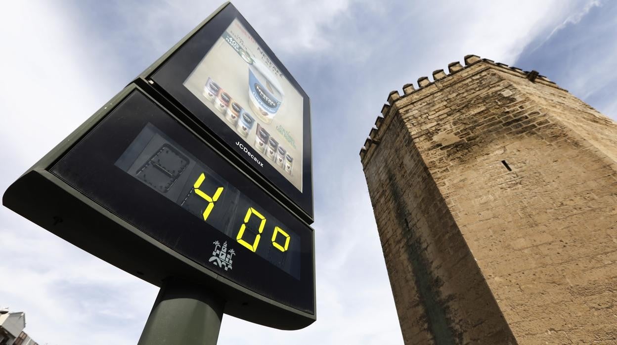 Termómetro a 40 grados en junio de 2022 en Córdoba