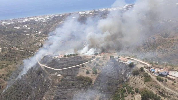 El Infoca da por controlado el incendio forestal declarado en Torrox