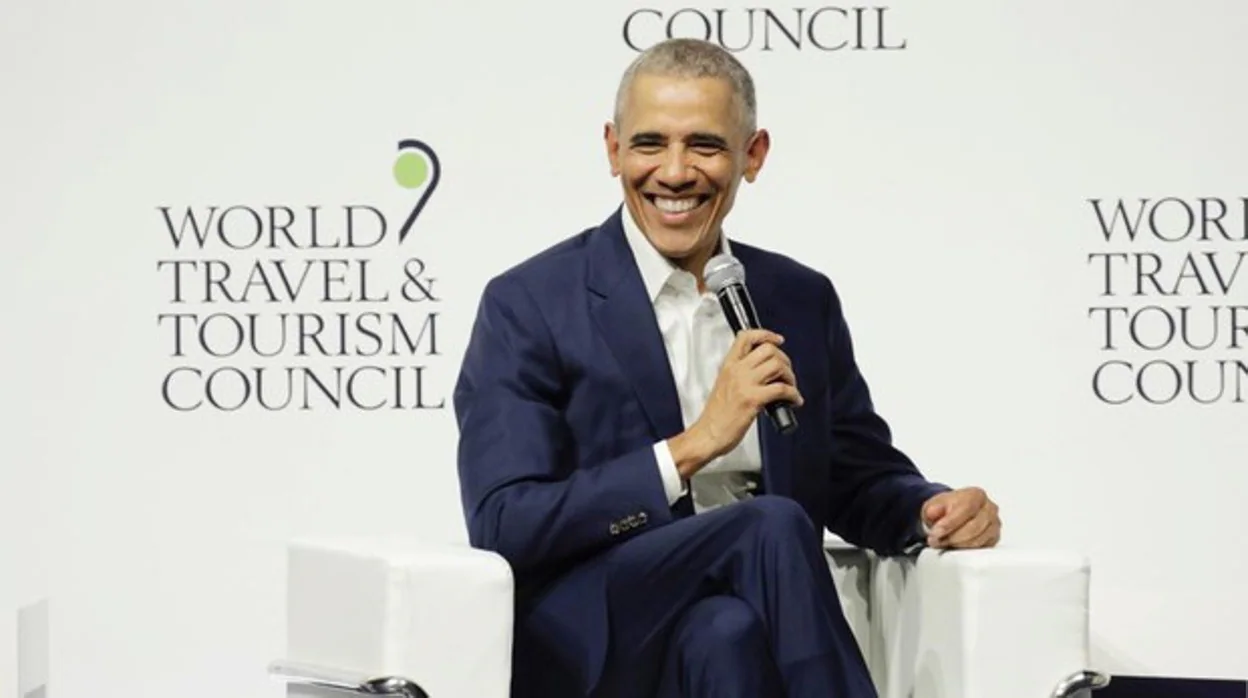Barack Obama, durante una cumbre de turismo en Sevilla en abril de 2019