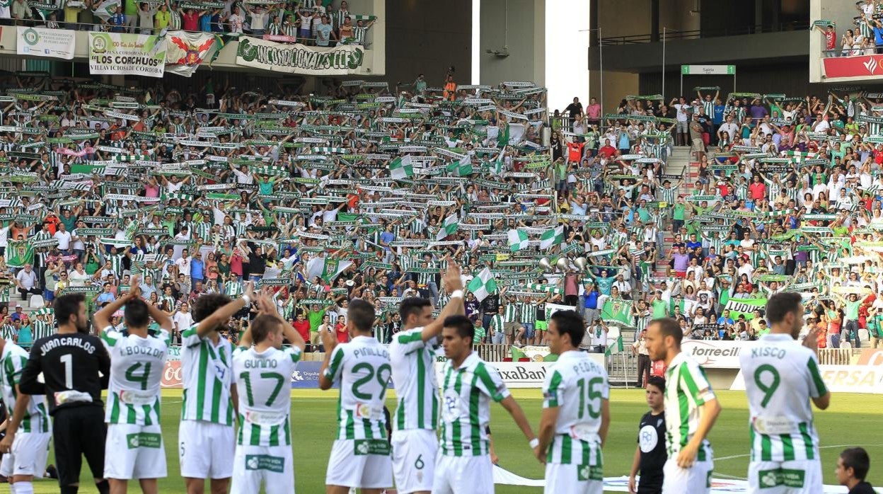 El Córdoba CF en su último partido de play off en El Arcángel ante Las Palmas