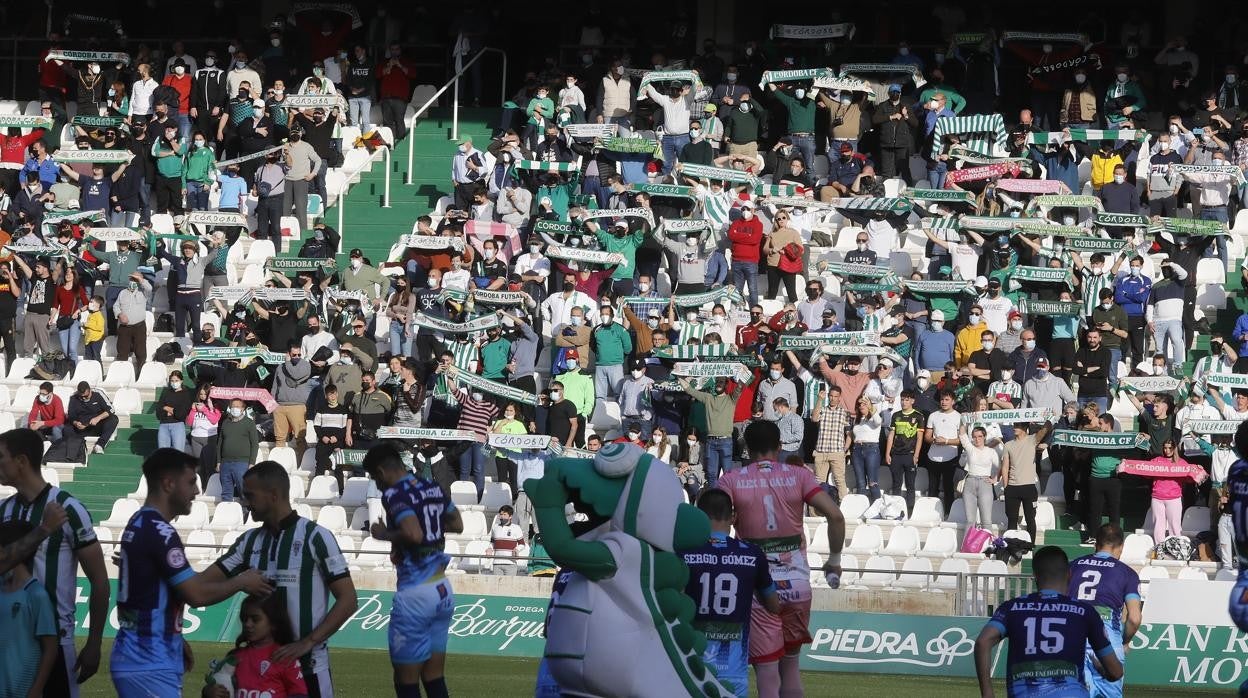 La grada de El Arcángel durante un encuentro la pasada temporada