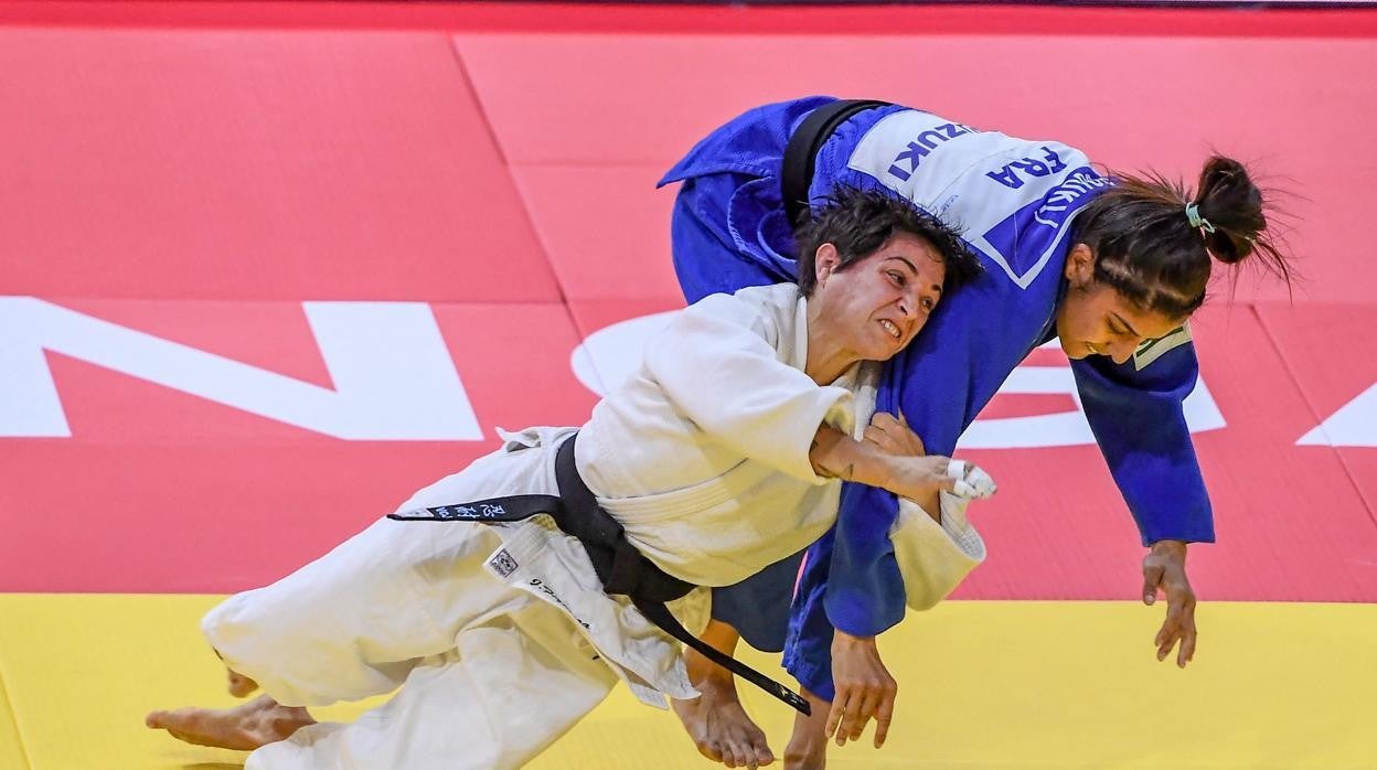 La judoca cordobesa Julia Figueroa durante un combate