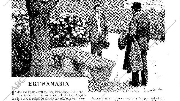 Página tratando el tema de la eutanasia, publicada en 1906
