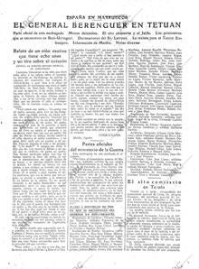 Entrevista del corresponsal de ABC, Gregorio Corrochano, al niño Laureano Irazábal, en Melilla