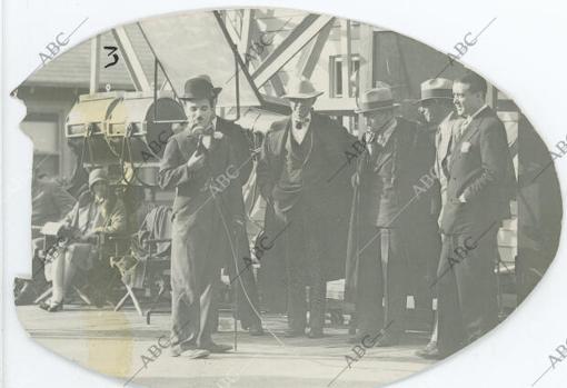 En el estudio de «Charlot»: rodaje de la película &#039;Luces de la ciudad&#039;.