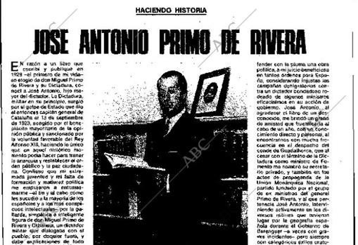 Reportaje sobre el encuentro entre José Antonio Primo de Rivera y