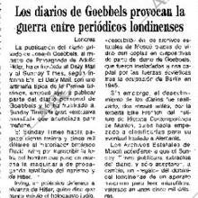 La polémica sobre los diarios de Goebbels en 1992