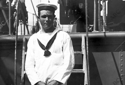 El marinero Del &quot;Concha&quot;, Ángel Barroso, que Fue hecho Prisionero