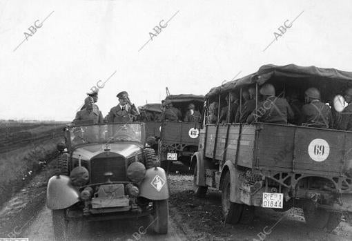Adolf Hitler y Benito Mussolini en el Frente Oriental.