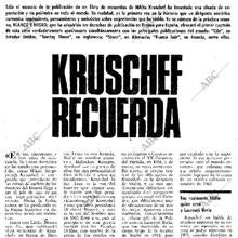 Presentación en exclusiva de las memorias de Kruschev, en 1970