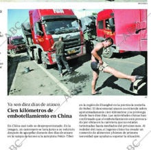 Imágenes del atasco publicadas en 2010