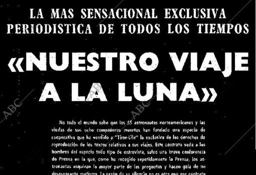 Anuncio de la exclusiva, en &#039;Blanco y Negro&#039;