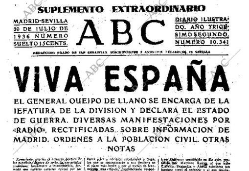 La primera portada, con sede en Madrid, sobre la Guerra Civil