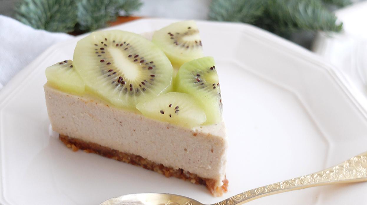 Tarta de kiwi y leche de coco