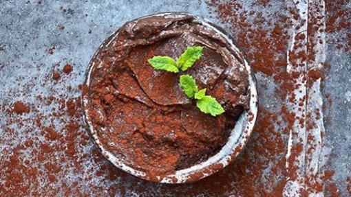 Mousse de chocolate con aguacate.