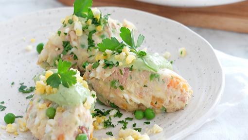 Ensaladilla de guisantes y bonito