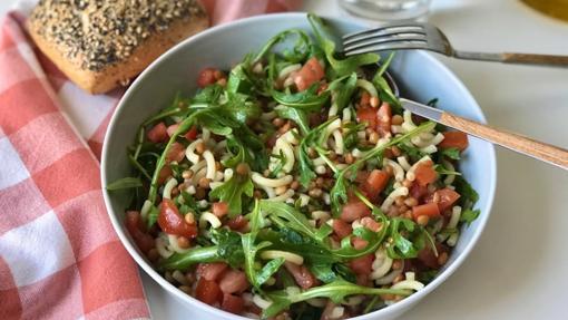 Ensalada de lentejas y pasta