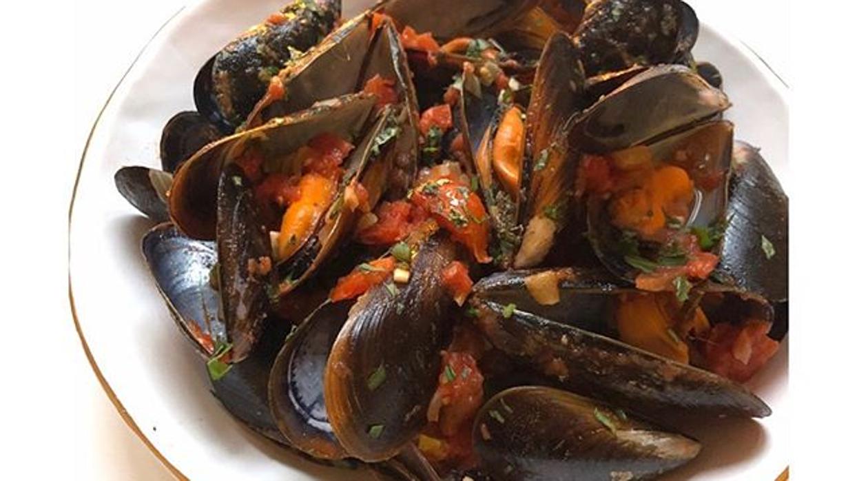 Mejillones en salsa de tomate picante