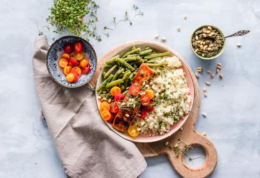 Plato de bulgur con verduras