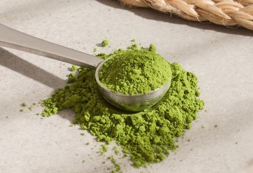 Té matcha en polvo.