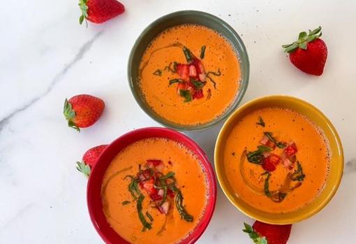 Gazpacho de fresas.