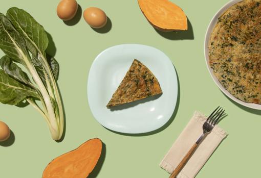 Tortilla de acelgas y boniato.