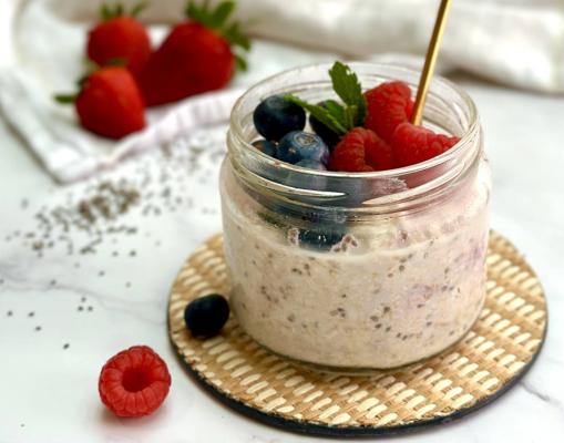 Avena trasnochada con chía