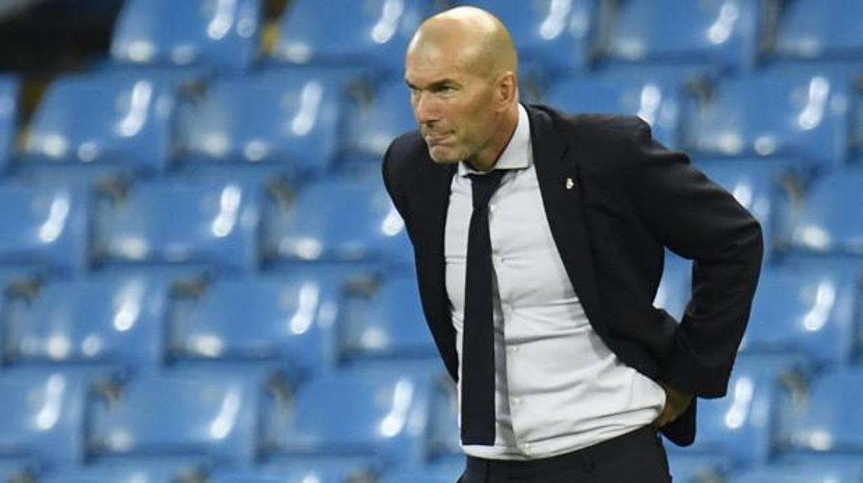 Zidane en un partido del Real Madrid