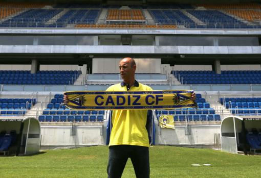 Antonio Calderón en una imagen de archivo en el Estadio Ramón de Carranza.