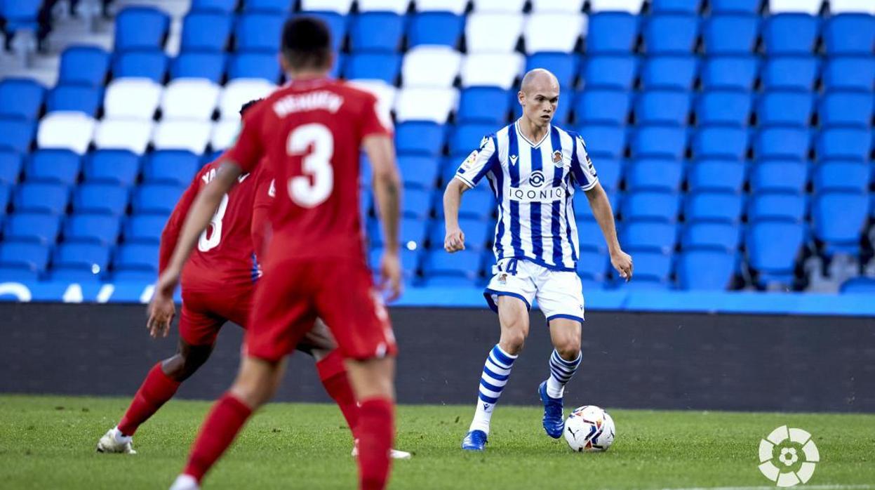 Guridi, centrocampista de la Real Sociedad.