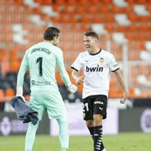 Manu Vallejo con el Valencia.