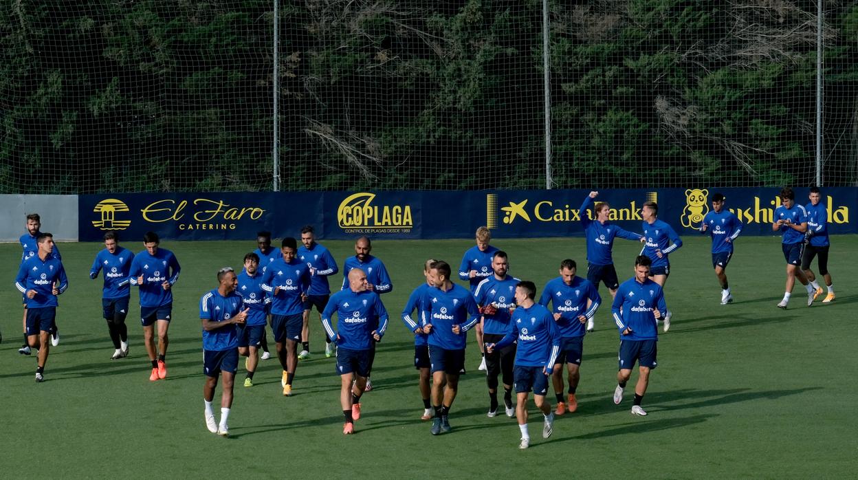 Imagen de un entrenamiento del Cádiz CF