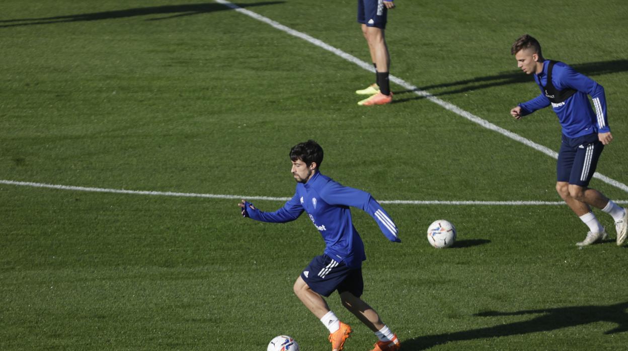 Jairo y alejo en un entreno.