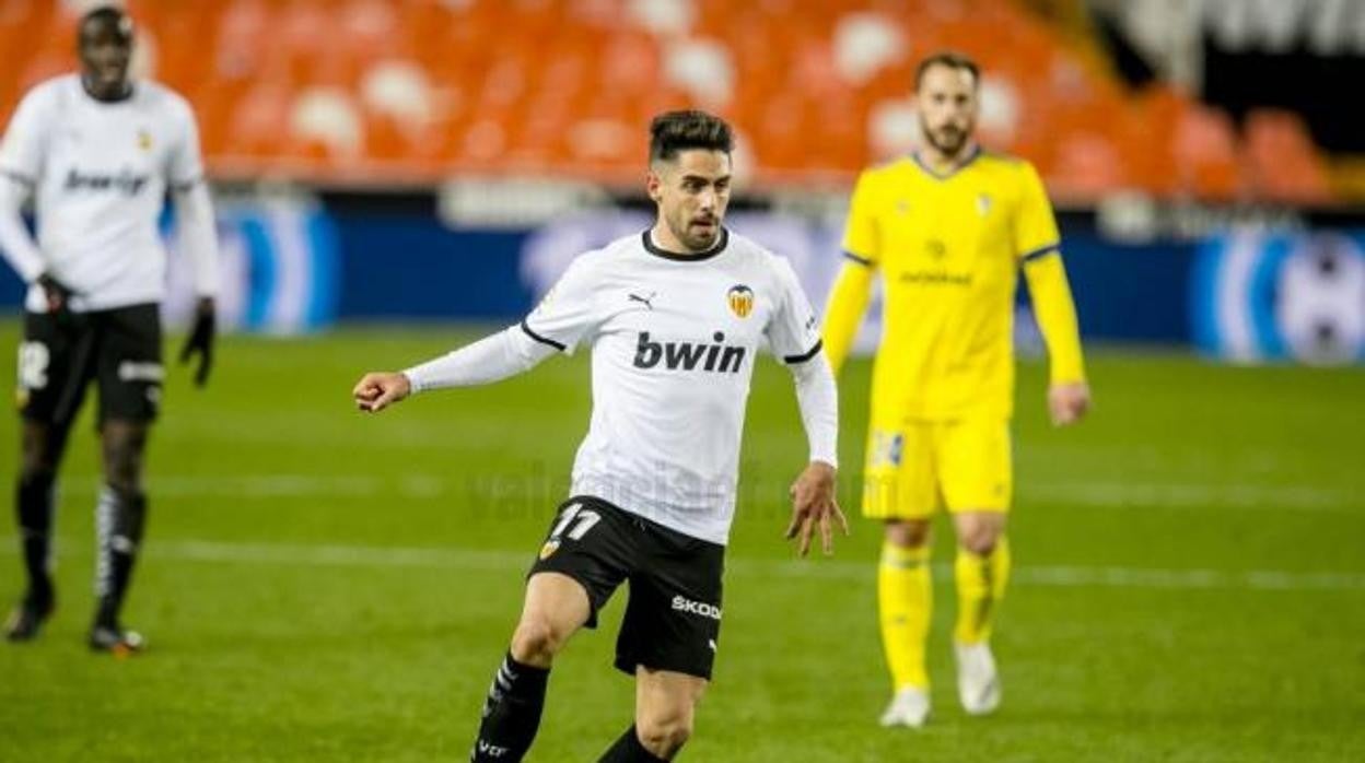 sobrino jugó ante el cádiz cf.