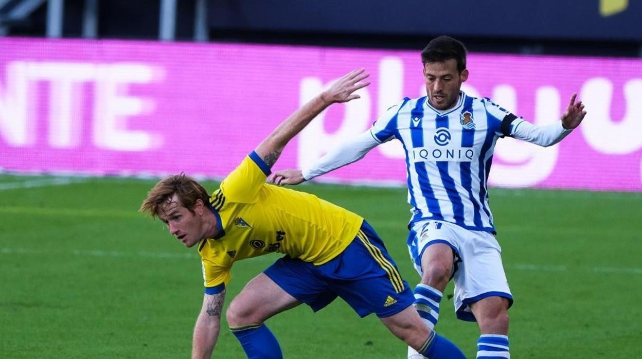 David Silva jugó en la primera vuelta ante el Cádiz CF.