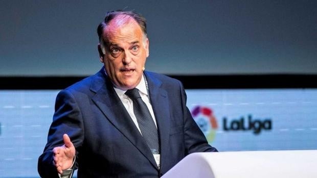 Tebas: «El audio que ha salido es un minuto y medio después de la jugada y no es Cala»