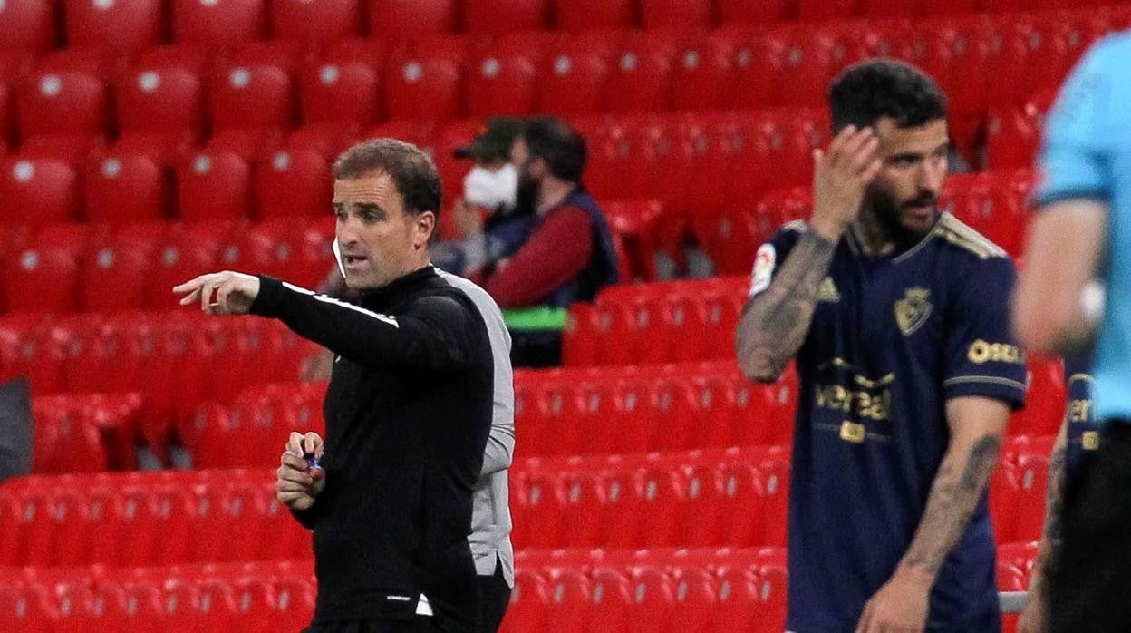 Jagoba Arrasate, técnico de Osasuna en la pasada jornada frente al Athletic en San Mamés.