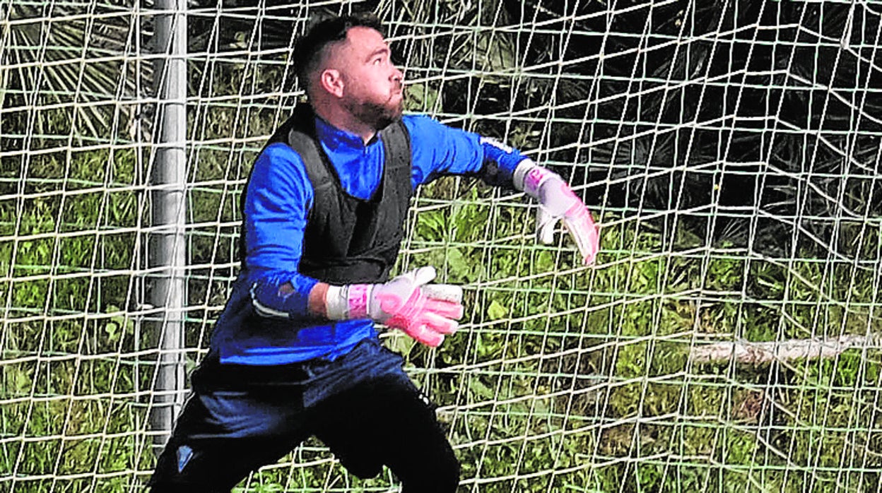 David Gil en un entrenamiento del Cádiz CF.