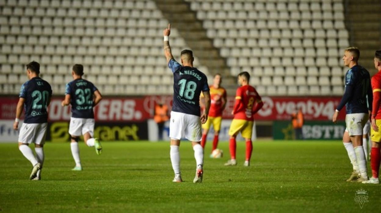 Negredo fue el gran protagonista del Cádiz CF en el inicio de la Copa.