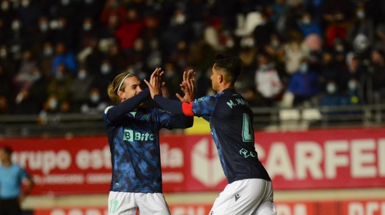 Álvaro Jiménez y Mauro en el partido de Copa del Rey