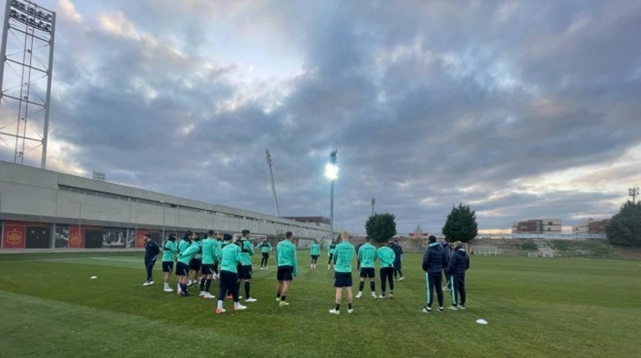 El Cádiz entrenó en Las Rozas estos días.