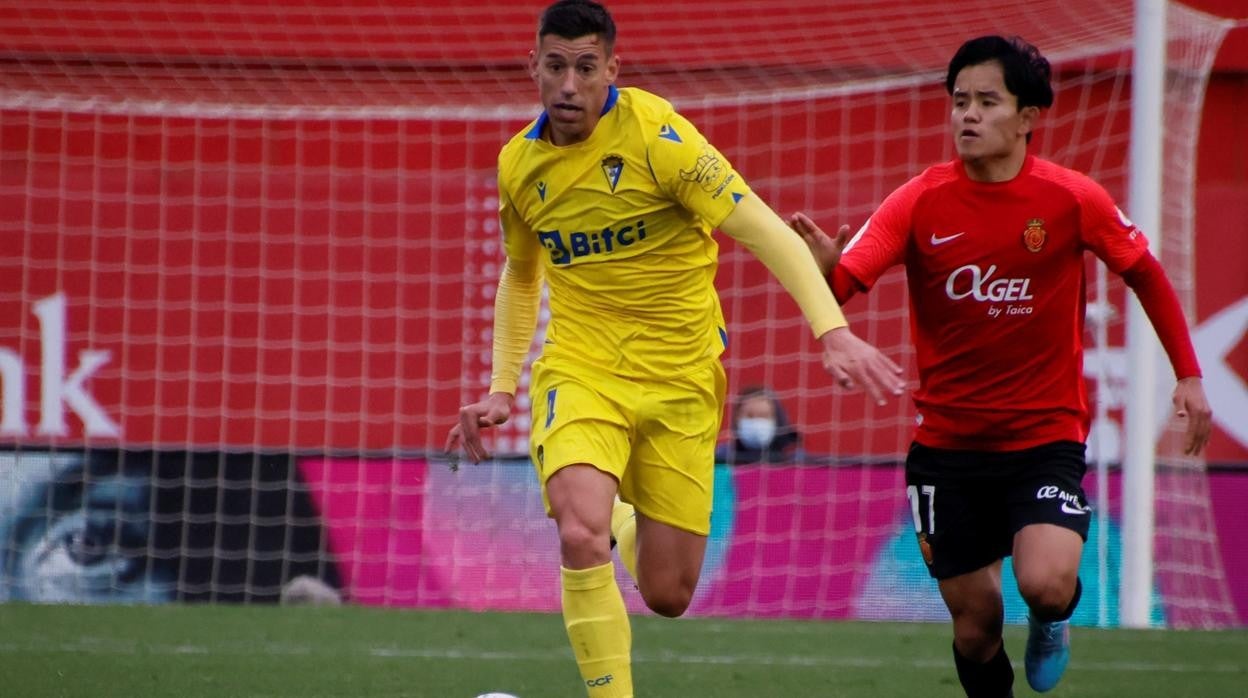 Rubén Alcaraz, ante el Mallorca.