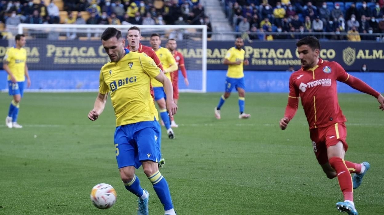 Lucas Pérez fue protagonista en el encuentro ante el Getafe