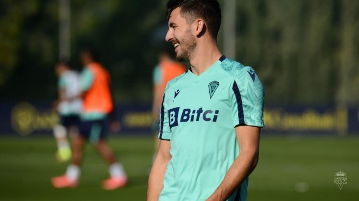 Víctor Chust, en una sesión de entrenamiento