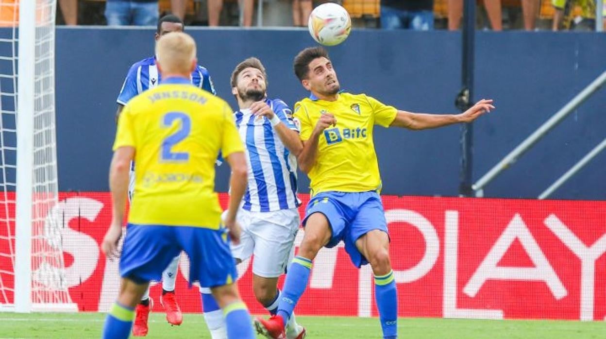 Rubén Sobrino en el partido ante la Real Sociedad