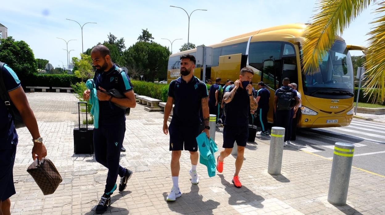 El equipo llegó al aeropuerto de Jerez pasadas las tres de la tarde.