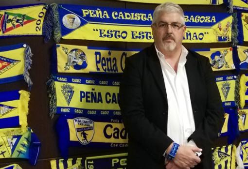 Juan Antonio García 'Papi', presidente de la Federación de Peñas del Cádiz CF (FPC).